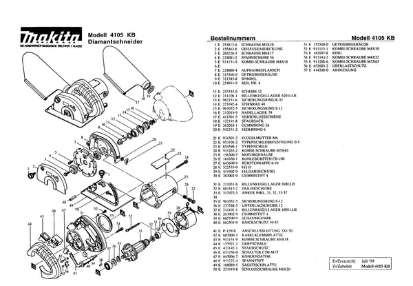 Makita 211101-1 Ball Bearing 6001LLB Replacement Part