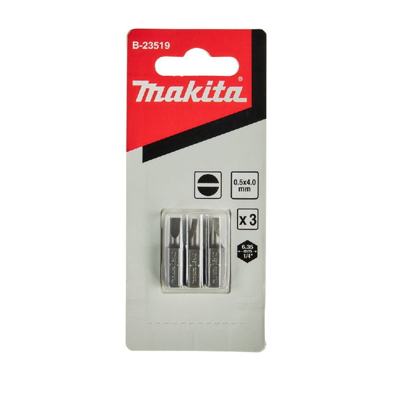 Makita B-23519 Bit SL0.5x4.0 (3 pieces)