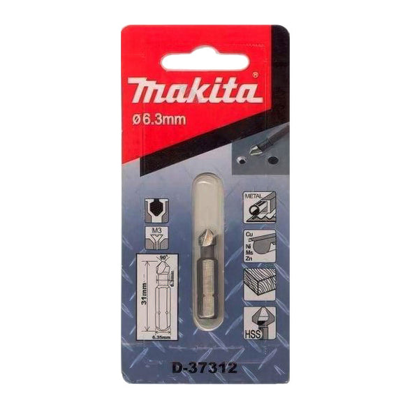 Makita D-37312 Countersink 3 edges 6.3mm 6.3x31