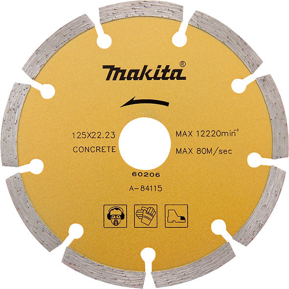 Makita A-84115 Diamond disc for concrete with gold segment. 125*22.23(20) mm.