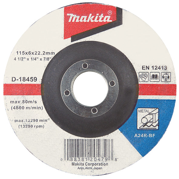 Makita A-80880 Grinding disc for stainless steel 180x6 36O, curved