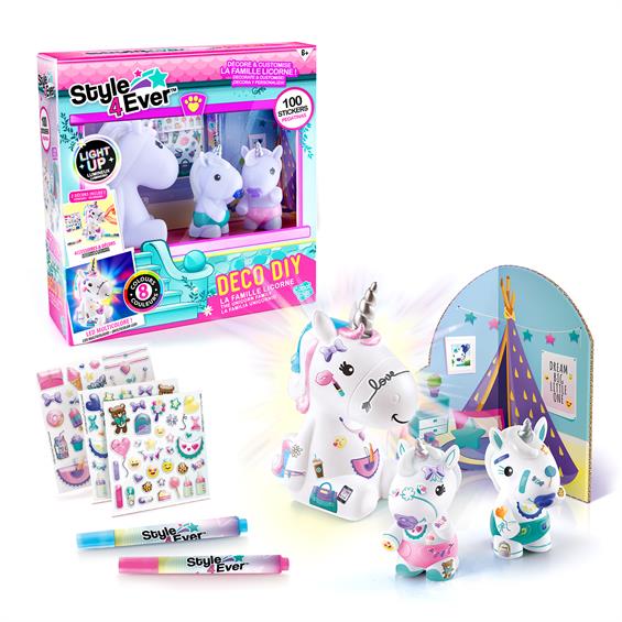 Canal Toys | DIY Style 4 Ever Kit "My Favorites - Family of Glowing Unicorns"