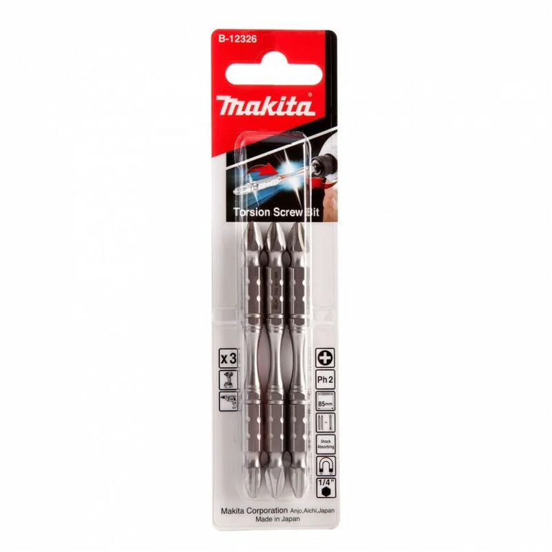 Makita B-12326 Double-sided torsion bit PH2 85 mm (3 pieces).