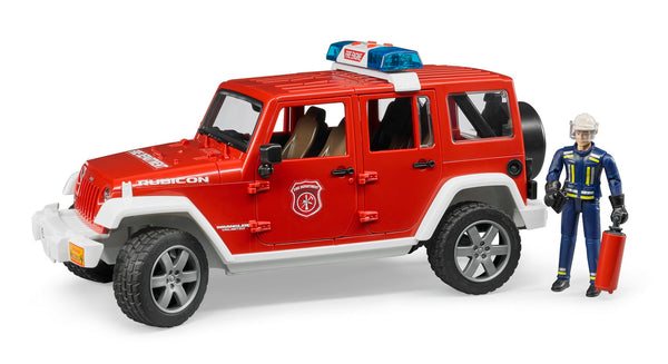 BRUDER | Firefighter machine | Firefighter Jeep Wrangler Unlimited Rubicon with fireman figurine | 1:16