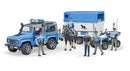 BRUDER | Police machine | Land Rover Defender with a trailer and a police officer with a horse | 1:16