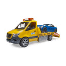 BRUDER | Special machine | Mercedes Benz Sprinter tow truck with a roadster | 1:16