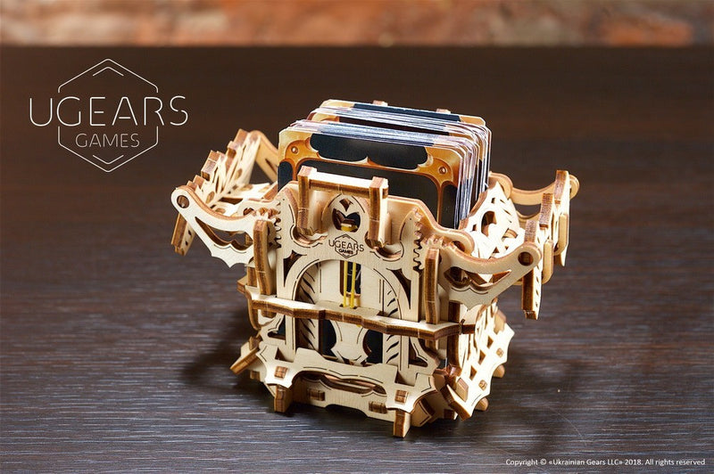 Ugears Deck Box - Mechanical Wooden Device Kit for Card Games