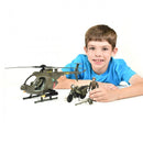 Game set ELITE FORCE - MULTI-PURPOSE ROTOR MH-6 (rotor, motorcycle, figures, accessories)