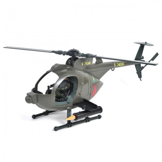 Game set ELITE FORCE - MULTI-PURPOSE ROTOR MH-6 (rotor, motorcycle, figures, accessories)