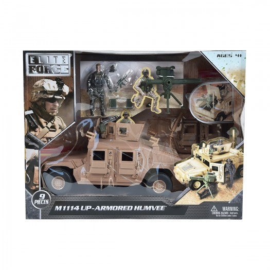 Game set ELITE FORCE — HUMVEE M1114 ARMORED VEHICLE (car, figure, accessories)