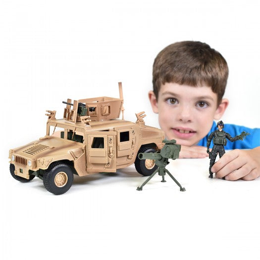 Game set ELITE FORCE — HUMVEE M1114 ARMORED VEHICLE (car, figure, accessories)