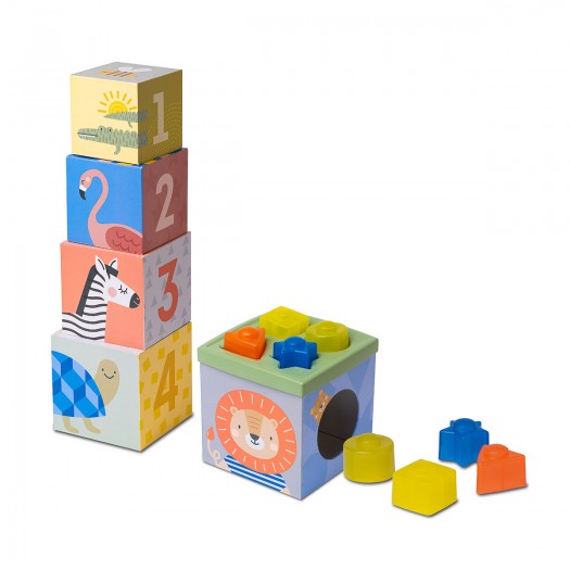 Taf Toys Educational pyramid sorter - Cubes of Africa