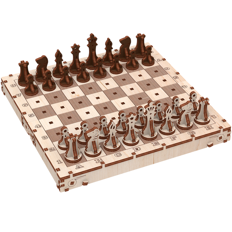 Mr. Playwood | Game “Chess” | Mechanical Wooden Model