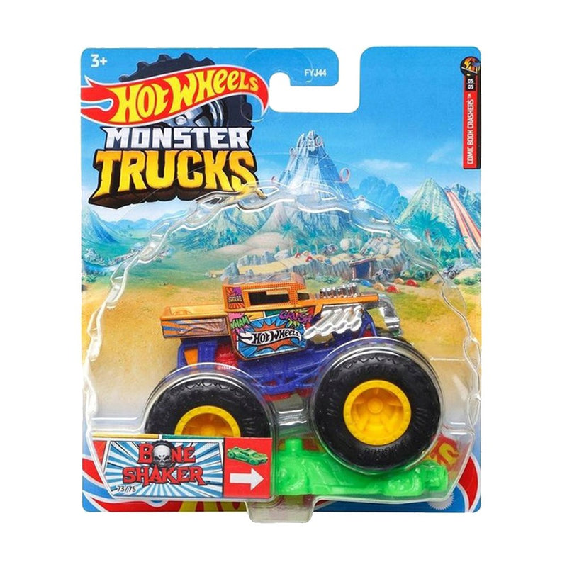 Hot Wheels | Diecast model | Monster Trucks - Comic Book - Crashers: Bone Shaker 1:64