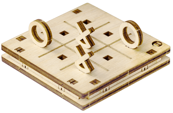 Mr. Playwood | Game“Tic-Tac-Toe # 2” | Mechanical Wooden Model