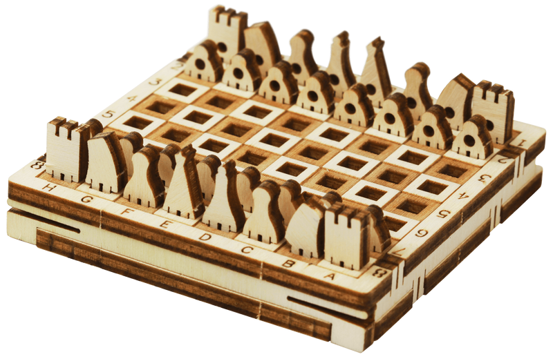 Mr. Playwood | Game “Chess” | Mechanical Wooden Model