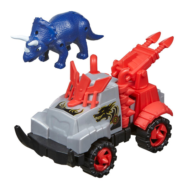 Road Rippers | Playset | Car and Triceratops blue