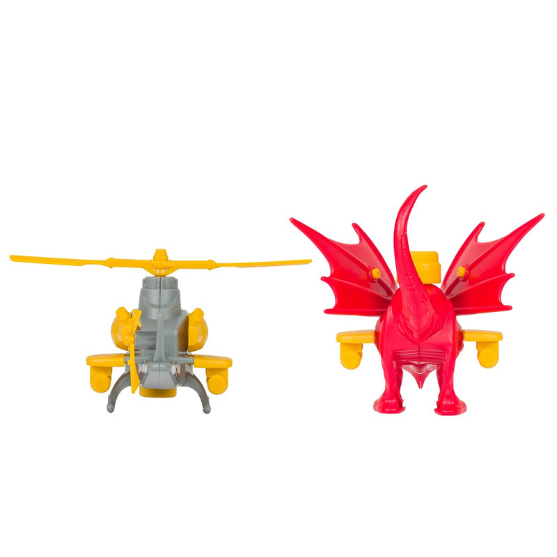 Road Rippers | Playset | Snap'n Play Helicopter and monster Red dragon