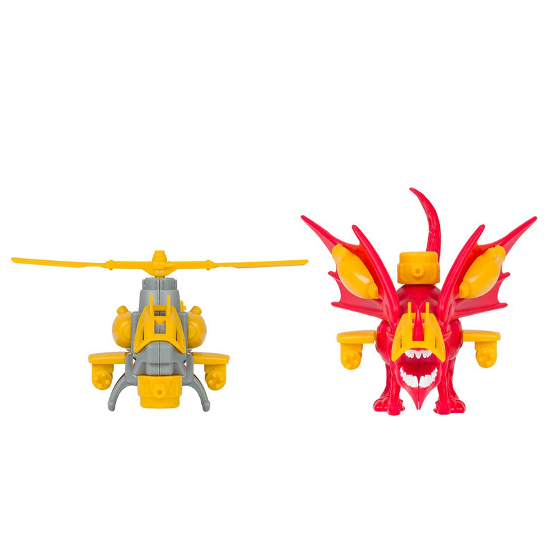 Road Rippers | Playset | Snap'n Play Helicopter and monster Red dragon