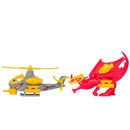 Road Rippers | Playset | Snap'n Play Helicopter and monster Red dragon