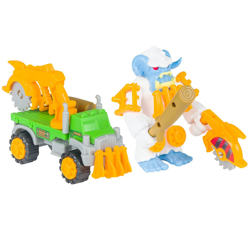 Road Rippers | Playset | Snap'n Play Truck and monster White yeti