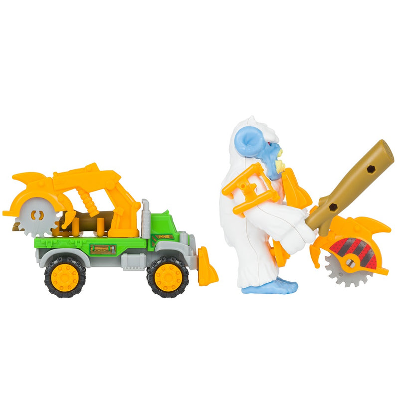 Road Rippers | Playset | Snap'n Play Truck and monster White yeti