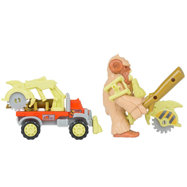 Road Rippers | Playset | Snap'n Play Truck and monster Tan yeti