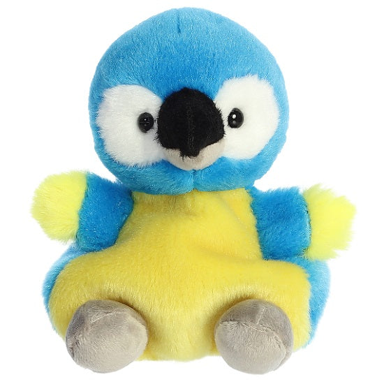 Aurora Soft Toy - Palm Pals Blue-yellow parrot, 12 cm