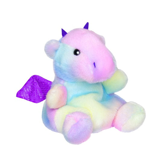 Aurora Soft Toy - Palm Pals Rainbow dragon, 15 cm