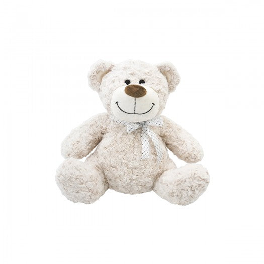 Grand Soft toy Bear (white, with a bow, 27 cm)