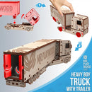 Mr. Playwood | Heavy Boy Truck with Trailer | Mechanical Wooden Model