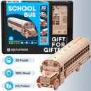 Mr. Playwood | School bus | Mechanical Wooden Model