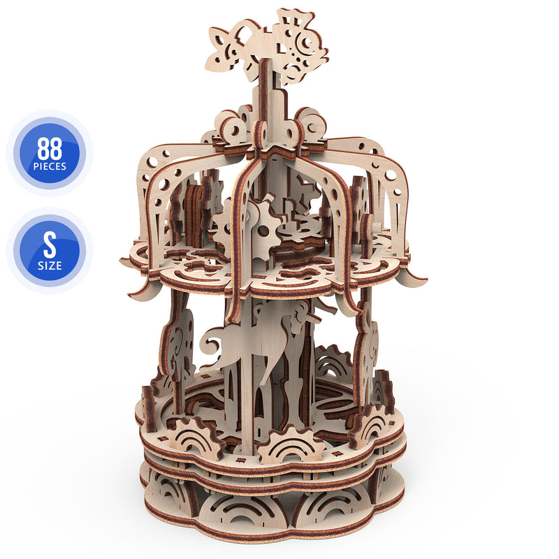 Mr. Playwood | “Carousel S” | Mechanical Wooden Model