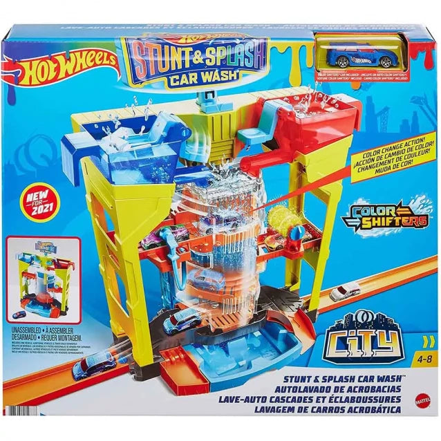 Hot Wheels Play Set - Car Wash: Explosion of Colors from the Color Shifters series