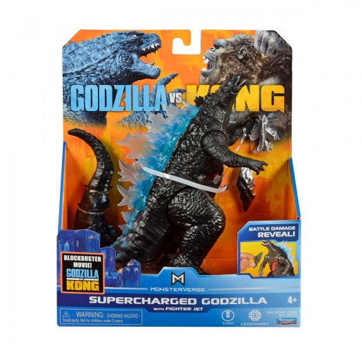 Figure GODZILLA VS. KONG - Godzilla with superpowers and a fighter jet