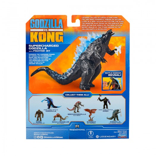 Figure GODZILLA VS. KONG - Godzilla with superpowers and a fighter jet