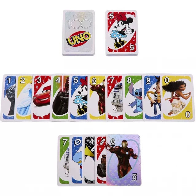 UNO Card Game Disney 100