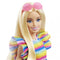 Barbie doll "Fashionista" with braces in a striped dress  HPF73