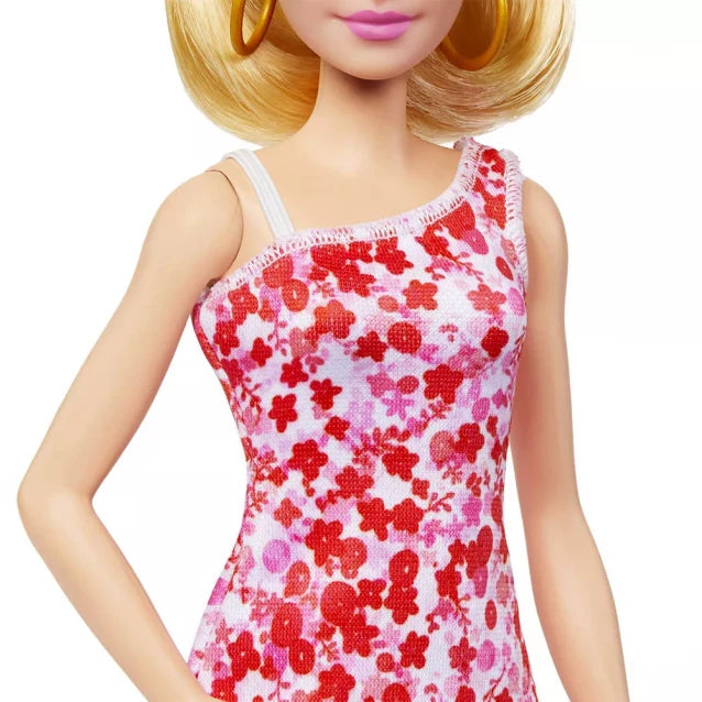 Barbie doll "Fashionista" in a floral print dress  HJT02