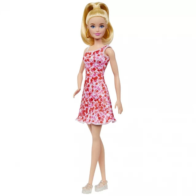 Barbie doll "Fashionista" in a floral print dress  HJT02