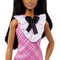 Barbie doll "Fashionista" in a pink dress with a frog  HJT06