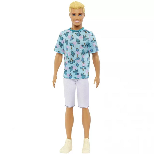 Barbie Ken Doll "Fashionista" in a T-shirt with cacti HJT10