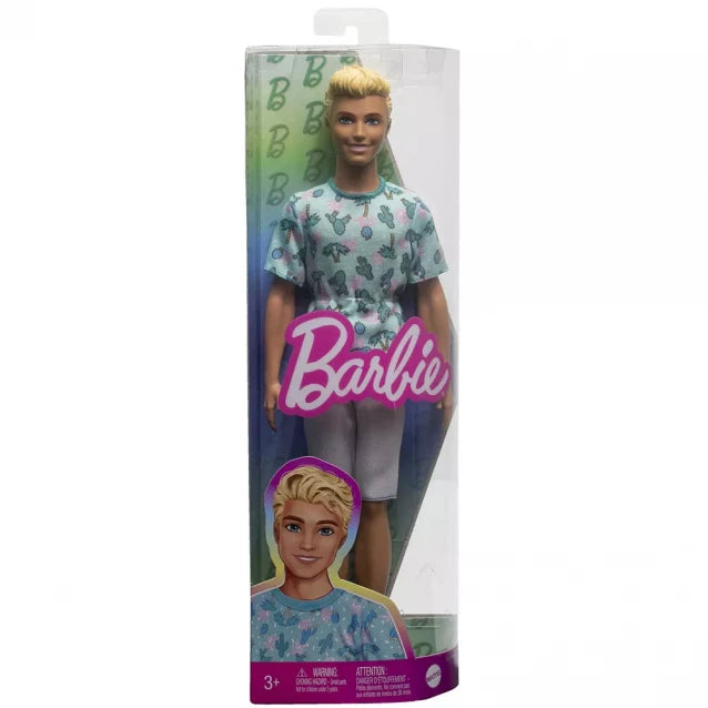 Barbie Ken Doll "Fashionista" in a T-shirt with cacti HJT10