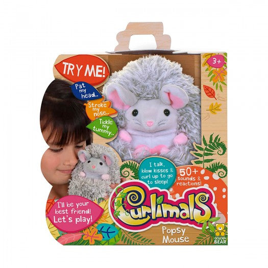 Curlimals interactive toy - Popsy Mouse