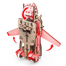 Mr. Playwood | Transformer “Robot−Airplane” | Mechanical Wooden Model