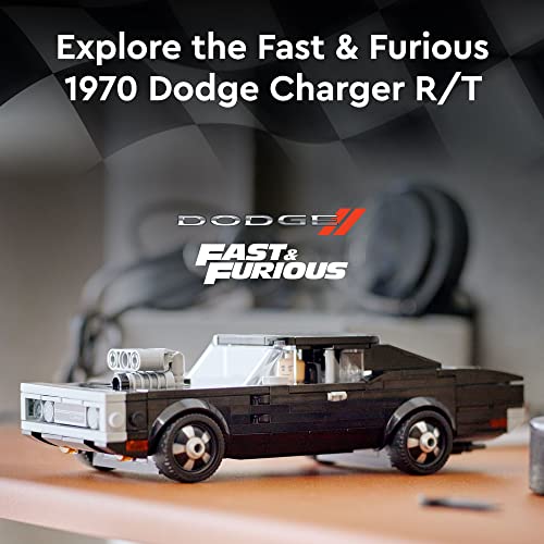 LEGO Speed Champions Fast & Furious 1970 Dodge Charger R/T 76912, Toy Muscle Car Model Kit