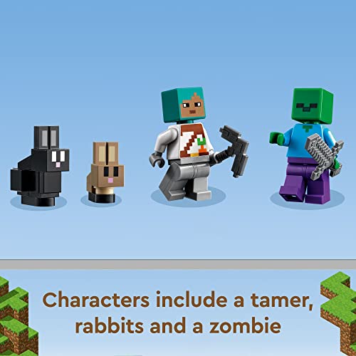 LEGO Minecraft The Rabbit Ranch House Farm Set, 21181 Animals Toy