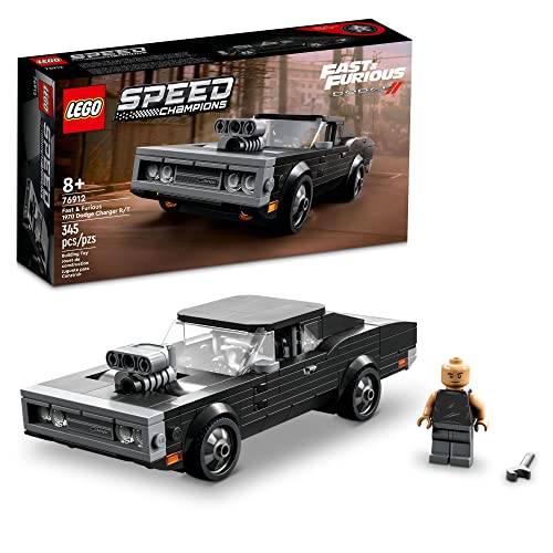 LEGO Speed Champions Fast & Furious 1970 Dodge Charger R/T 76912, Toy Muscle Car Model Kit