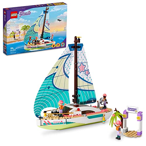 LEGO Friends Stephanie's Sailing Adventure Toy Boat Set 41716, Sailboat Building Toy