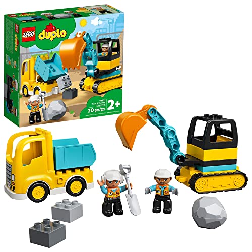 LEGO DUPLO Town Truck & Tracked Excavator Construction Vehicle 10931